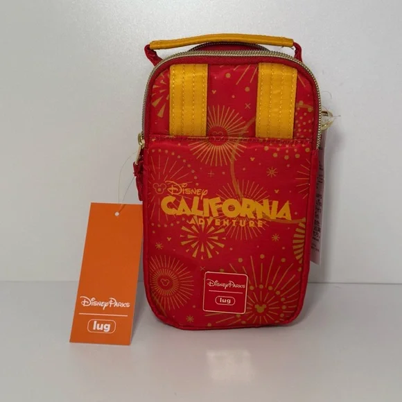 Disneyland Park Exclusive Lunar New year lug bag. Red and Gold Crossbody Bag - Picture 2 of 7